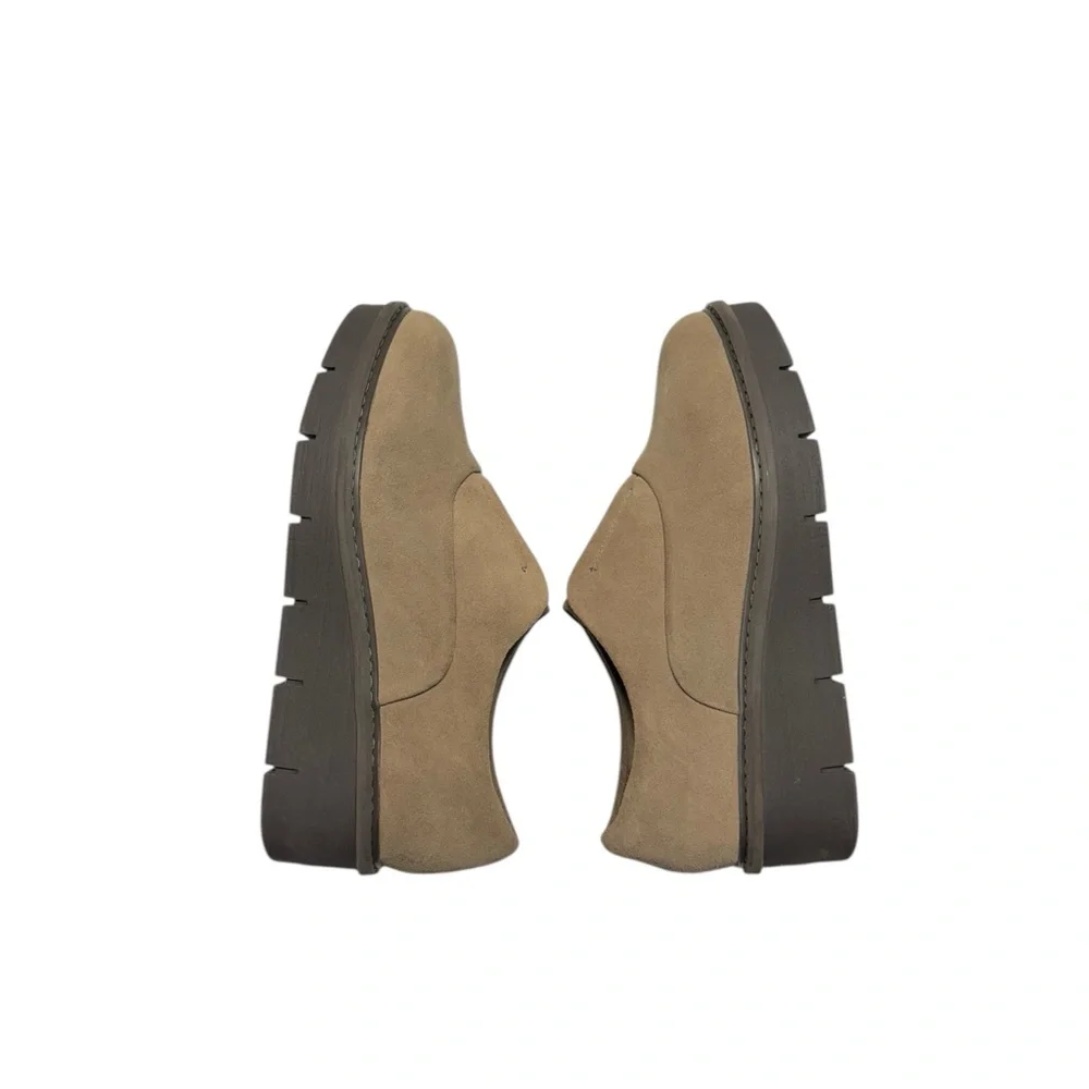 Clarks Womens Airabell Sky Gris Beige Size‎ 9.5M Slip On Casual Shoes Comfort